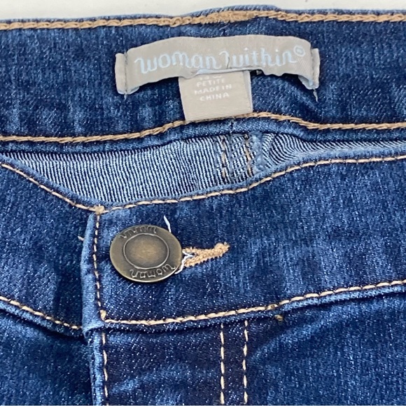 woman within Premium Straight-Leg Jean Medium Stonewash Sanded 14W - Picture 10 of 16